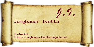 Jungbauer Ivetta névjegykártya